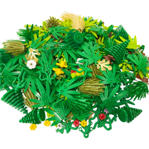 100g Plants Building Blocks DIY Toys Leaves Grasses Pine Trees Bamboo Flowers Multi-scene Construction Practical Accessories