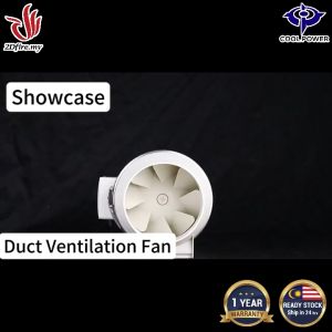 COOL POWER Ventilation Duct Exhaust Fan - Diagonal Flow - 4/6/8/10/12" - Bedroom Living Room Toilet Kitchen - Kipas Ekzos 管道抽风机 - Guaranteed No Lost Parcel