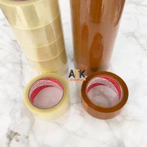 Lakban 2 Inch (48 mm) Bening / Coklat TARUNA Kualitas Daimaru atk