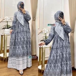 GAMIS ETNIK/ DRESS ETNIK CERUTY/ DRESS MOTIF BATIK SET HIJAB