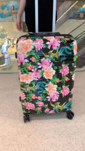 [รับประกัน5ปี] SeaChoice กระเป๋าเดินทาง12/20/24/28 นิ้ว วัสดุ PC ล้อคู่ ซิปYKK ล๊อคTSA กระเป๋าเดินทางลายดอกโบตั๋น ลายมังกร  กระเป๋าเดินทางล้อลากเบาพิเศษ กระเป๋าเดินทางขยายข้างได้ 24 นิ้ว