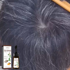 หวีย้อมผมสูตรน้ำจากสารสกัดโพลีกอนัม ปกปิดผมหงอกด่วนได้ผลจริง ดำสนิทเป็นธรรมชาติ กันน้ำเหงื่อไม่หลุดง่าย สูตรอ่อนโยนไร้แอมโมเนีย 100ml