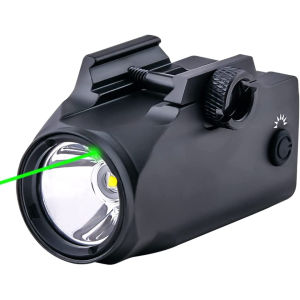 BLO-012 New 800 Lumens Red/Green Beam and LED Combo Light Aluminium Alloy Magnetic Rechargeable Strobe Flashlight Fits 20-21mm Picatinny Rail