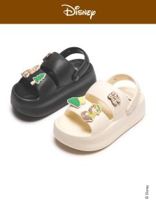 Disney Series Hotwind Thick Heel Beach Shoes Womens Summer New Outdoor Slippers Two-Way Sandals Casual Plastic Injection Mold