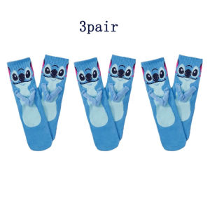 Disney Stitch Magnet Hand In Hand Sock Cartoon Fun Fashion Soft Comfortable Creative Adults children Christmas stocking toy gift