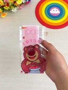 แผ่น ประคบเย็น ถุงประคบเย็น เจลเย็น 1ซอง มี 10 แผ่น 6-8 ชม สีชมพูหมีล็อตโซ่