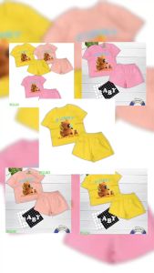 Bộ đồ bé gái hình in funny cho bé từ 6kg-27kg.BGL60