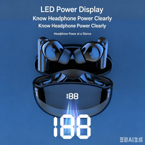 Mate 80 True Wireless Earbuds Bluetooth 5.4 ANC ENC Noise Cancelling Headphones Low Latency Gaming Headset With LED Digital