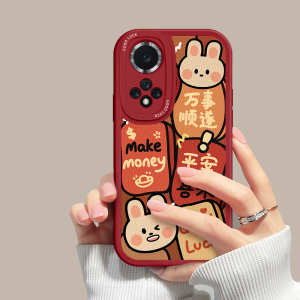 Huawei Nova14 Rabbit Wish Card Phone Case Curved Screen New Year Style Protective Cover for Couples Male Female Models