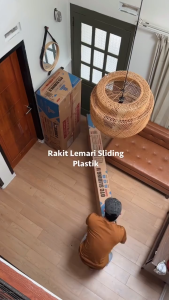 OLYMPLAST LEMARI PAKAIAN PLASTIK SLIDING GESER OTC 3 PINTU [OLYBOX]