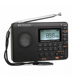 RETEKESS V115 Radio FM AM SW Portable Radios Rechargeable  Radio Batteries multiple bands  USB Recorder Speaker for Elders TX32