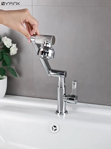 Vòi rửa bát rửa chén vòi chậu lavabo 1 đường lạnh cắm âm tường xoay 1080 độ 2 chế độ nước