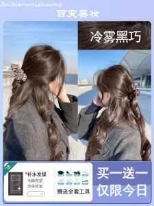 ครีมน้ำมันสีผมแบบพ่นละอองเย็น Black Tea Color Hair Dye Paste สำหรับผู้หญิง สีผมธรรมชาติ ปิดผมขาว ทรงผมที่สวยงาม