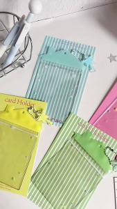 Cartoon Little House Card Holder Transparent PVC Badge Photocard Dustproof Display Pendant Plush Toy Storage Doll Bag