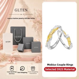 GLTEN | Swarovski Crystal Sterling Silver Couple Rings