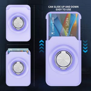 360 ° Rotating Bracket Strong Magnetic Wallet Bank Cards Slot For MagSafe For All Cell Phone Models Skin Feel PC Magnetic Cover