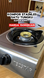 TECSTAR Kompor Gas 1 Tungku Stainless (TGS-322 SS)