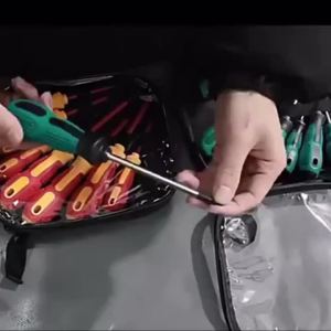 Multi functional screwdriver set with magnetic blade head and insulated handle for repairing household manual tools