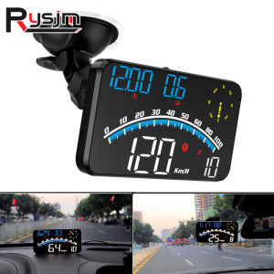 เครื่องวัด HUD ในรถยนต์ GPS G10 เครื่องวัดความเร็วหน้าปัดนาฬิกาจอแสดงผลดิจิตอลแจ้งเตือนความเร็วเหนือระดับอัจฉริยะพร้อมตัวทดสอบที่จับสำหรับรถยนต์ทุกคัน