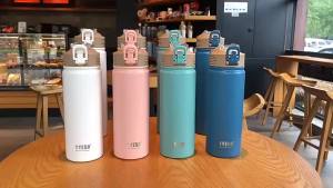 TYESO | Tyeso 600ml Thermoses 304 Stainless Steel Vacuum Insulated Travel Mug Double Thermal Water Bottle for Drinks with Coffee Sticker