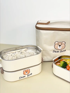 【SG Inventory】304 Stainless Steel Multi-Layer Insulated Lunch Box | Microwave Safe | Large Capacity | Leak-Proof | For Office Workers