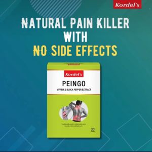 Kordels PeinGo Myrliq® myrhh extract & Endophyllene® black pepper extract to relieve joint back & muscle pain (30 tablets)