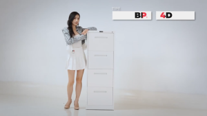 Big Plan Filling Cabinet Besi Baja 4 laci Putih Doff | Lemari Arsip Besi | Lemari Kantor