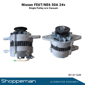 NISSAN FE6T NE6 ALTERNATOR ASSEMBLY SINGLE PULLEY WITHOUT VACUUM 50A 24V BY-0116IR