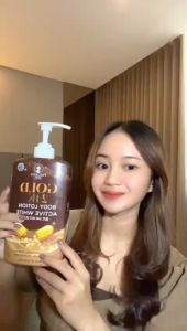 Precious Skin Thailand Gold 24K Body Lotion Active White 500ml / Whitening Lotion / HB Dosting / Lotion pemutih