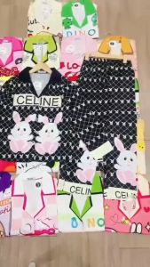 Bộ Đồ Ngủ Pijama Lụa Xước Cao Cấp Áo Tay Dài