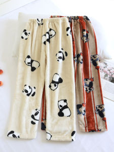 Quần Ngủ Trẻ Em Dày Lót Lông Cừu Phong Cách Nhật Bản Quần Dài Ấm Áp Quần Dài Hoạt Hình Dễ Thương Cho Bé Trai Quần Mặc Nhà Mùa Đông