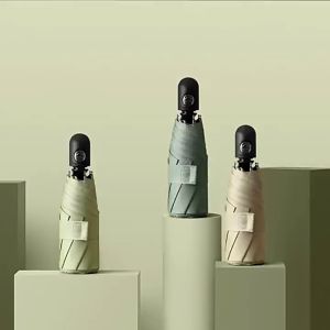 Portable Mini sun Automatic umbrella Folding mini umbrella UV Protection Rain folded SUN Umbrella for kids Sunscreen Umbrellau small folding umbrella