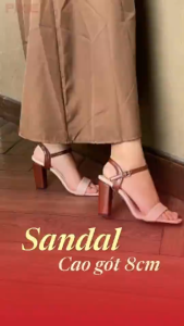 Giày Sandal Cao Gót 8cm Quai Chần Chỉ Pixie X913