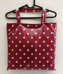 jas hujan rok wanita dewasa motif polkadot