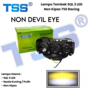 Lampu Sorot Sql 3 Mata TSS LAMPU TEMBAK LASER/LAMPU TEMBAK MINI SQL 3 Mata/TANPA KIPAS/SUPER BRIGHT HI LO 35 WATT LAMPU TEMBAK MOTOR MOBIL/FOGLAMP SQL 3 MATA Universal