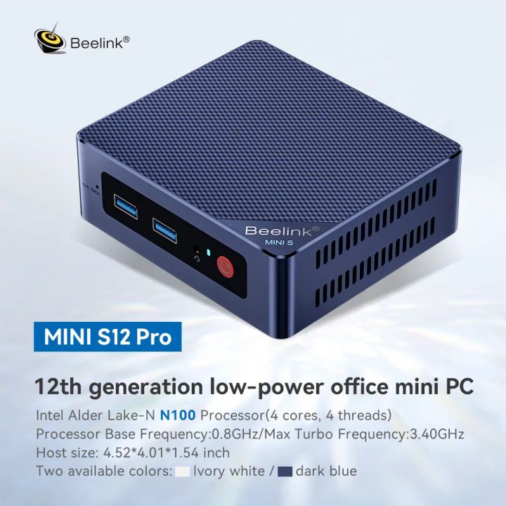 Beelink mini pc mini s12 pro intel n100 processor intel 12th gen 4 core