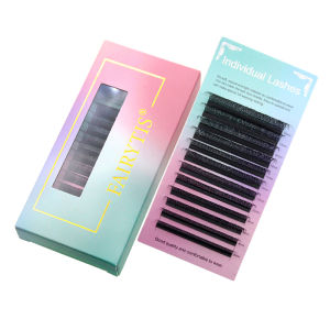 Wholesale 12 Rows Eyelash Extension YY Shape D Curl Individual Lashes Matte Black Makeup
