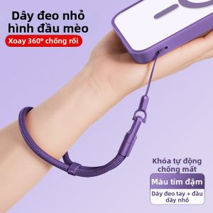 Rotatable DIY Phone Lanyard Short Durable
