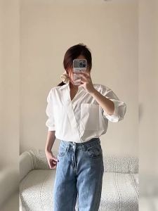 Elle | V-Neck Casual Loose Luxury Shirt