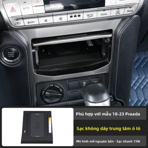 CAIFANG | Đế Sạc Điện Thoại Không Dây Cho Toyota Land Cruiser Prado 2018-23