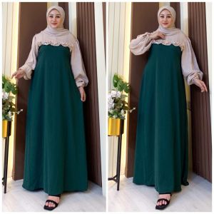 DIVARINA DRESS TWO TONE / GAMIS CRINGKEL AIRFLOW PREMIUM