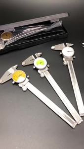 Dial Caliper Metric/INCH 6in 8in 12in Standard Dual Hand Reading Scale Precision Industry Stainless Steel Vernier Caliper