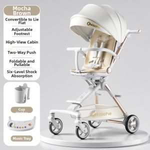 KIUMO | Adjustable Reclining Foldable Lightweight Two-way Baby Stroller
