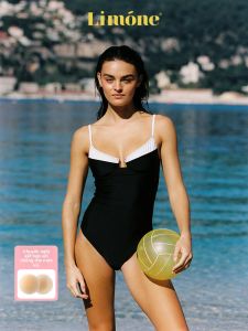 LIMONE | Retro Black Beach Holiday One-Piece Swimsuit