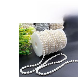 Silver Decorative Chain Beads Christmas Tree Decoration Vine Branch Ribbon 8mm Festive Accessories Holiday Supplies