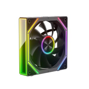 PRISM 8RS 12 ซม.แชสซีพัดลมระบายความร้อน ARGB Agile แหวนเดสก์ท็อปหัวเข็มขัด Splicing สายพัดลมแชสซี 56.62CFM/800-1800RPM