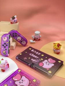 Qile Nintendo Switch Protective Case Star Kirby Oled Silicone Handle Base Hard Shell Compatible with Switch Soft Glue Cartoon