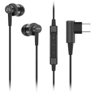 SoundMAGIC ES30D Digital USB C Headphones Type C Earbuds with Microphone HiFi Stereo Earphones Powerful Bass Noise Isolating Compatible with Android Device Black
