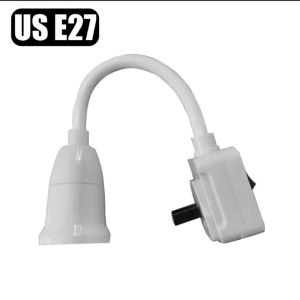 Rotary Lamp Head E27 Socket Bulb Holder with Switch EU/US Plug LED Table Lamp Base Direct Plug-in Lamp Holder for LED Lamps