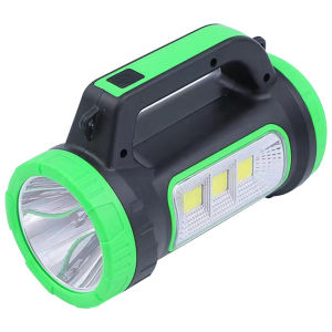 Solar LED Flashlight USB Rechargeable 2 Modes Work Light Super Bright Outdoor Solar Torch Light for Night Fishing Hiking